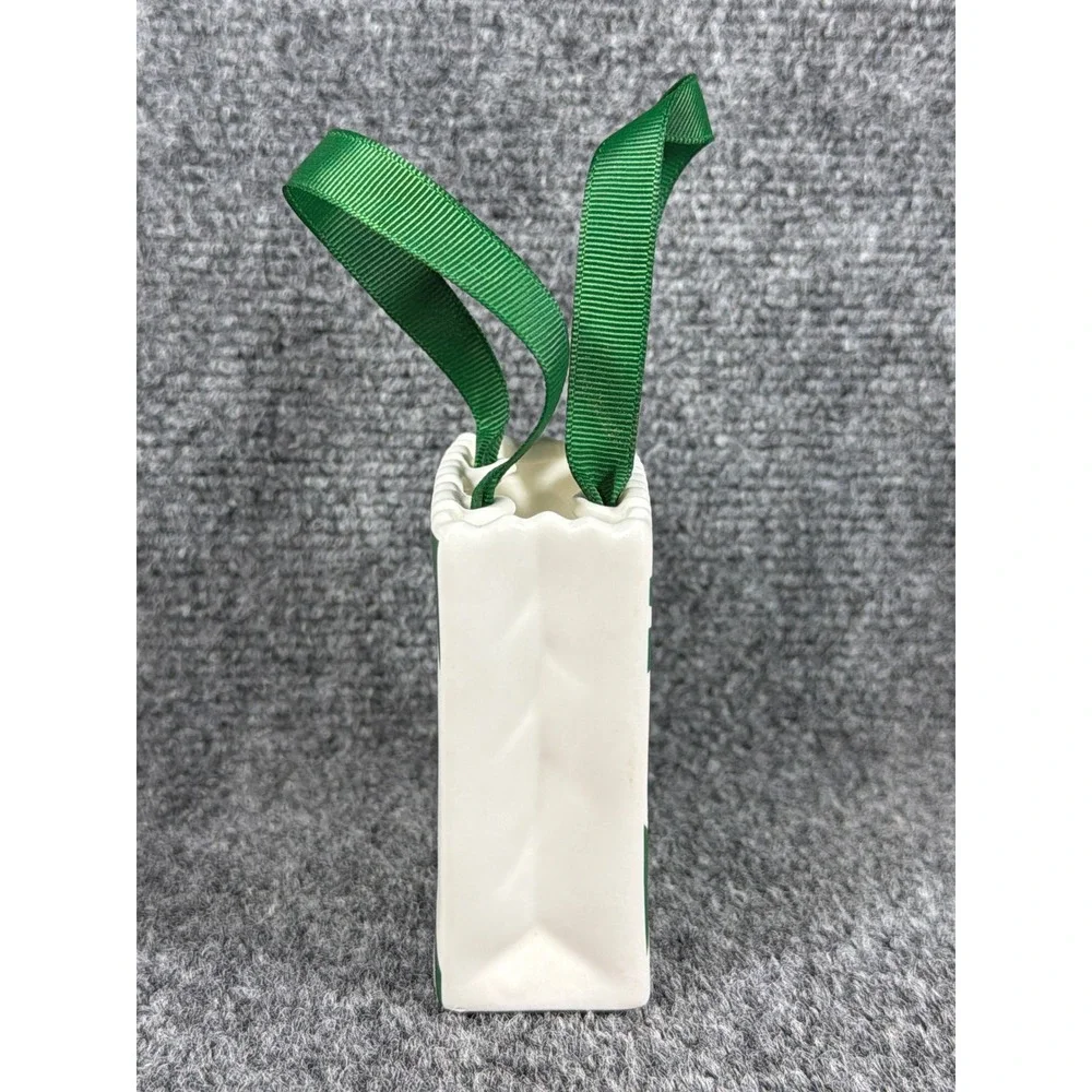 Starbucks 2019 Ceramic Shopping Bag Ornament Siren Logo Green White BVC 19